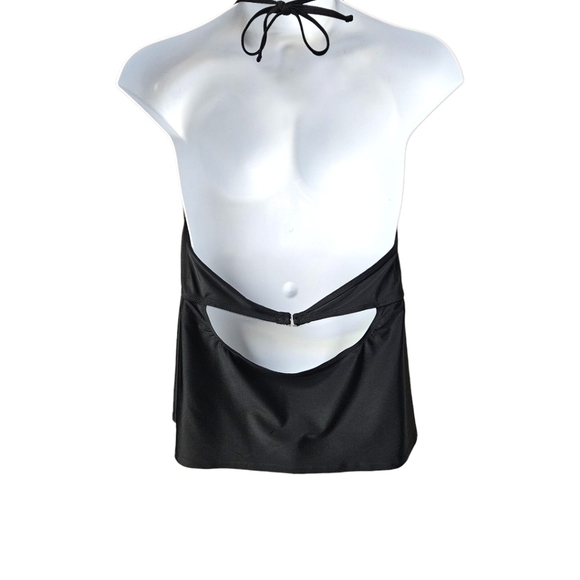 HEART & HARMONEY Plus Size Multi- Color Sequins Tie Neck Mesh Swimsuit Top 3X - Picture 9 of 14